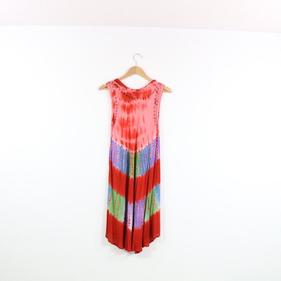 *Flowy Tie-Dye Embroidered Maxi Dress - Picture 7 of 7